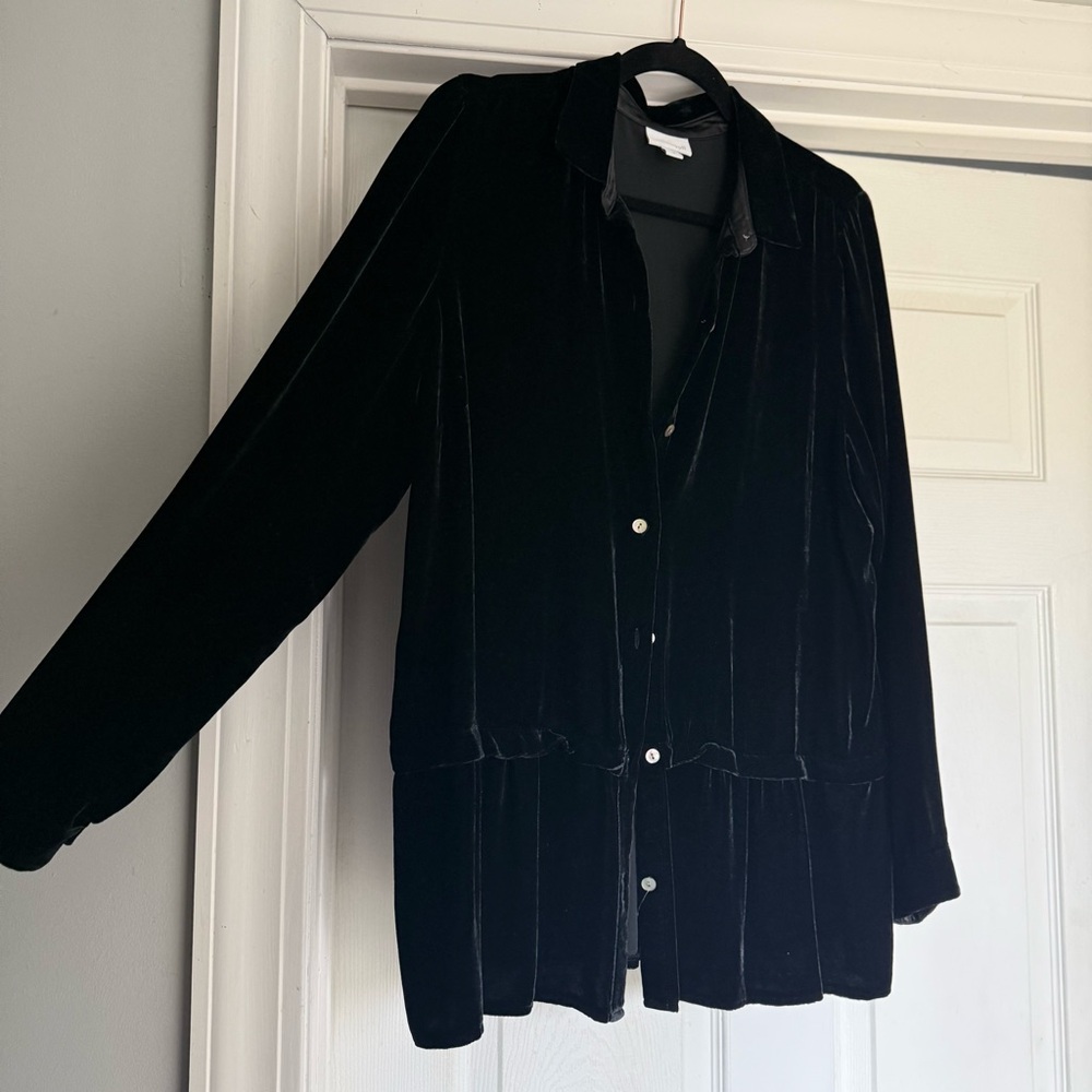 J Jill Velvet Silk Blend Top Medium